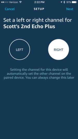 4 alexa app left right