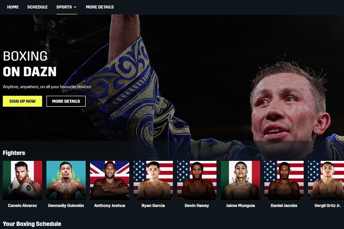 boxing on dazn