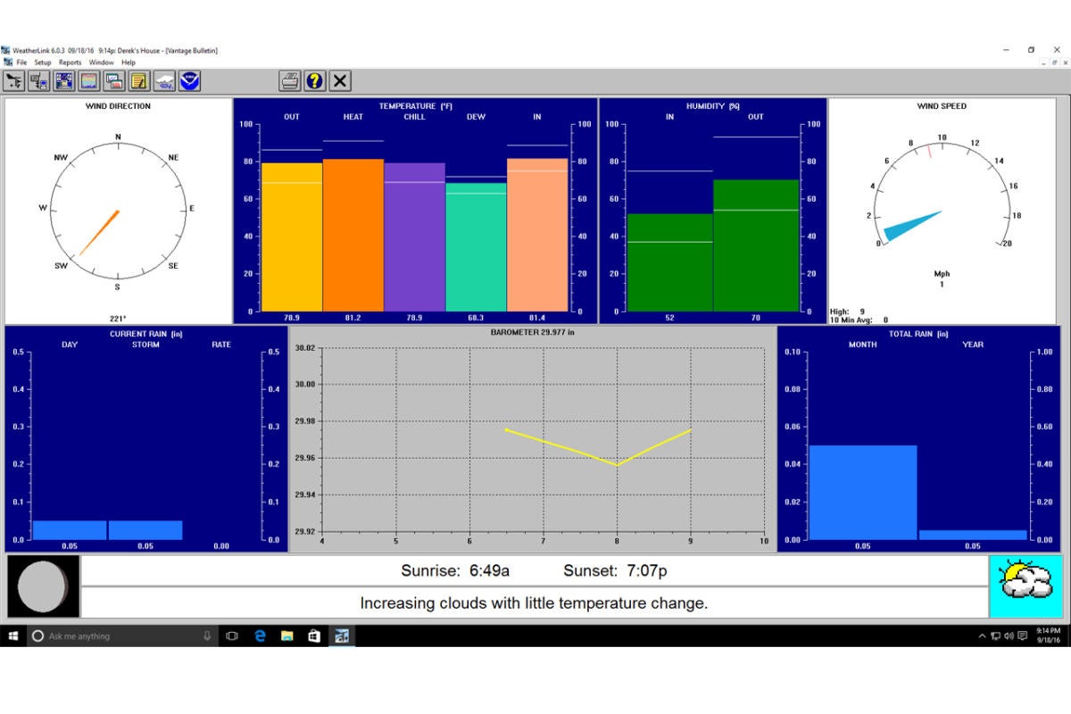 davis vantage vue software