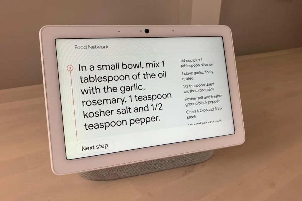 Google Nest Hub Max recipies