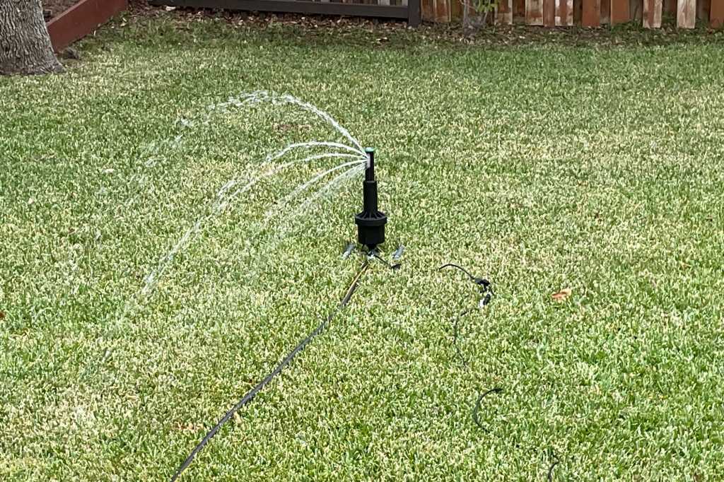 Irrigreen digital sprinkler head in action