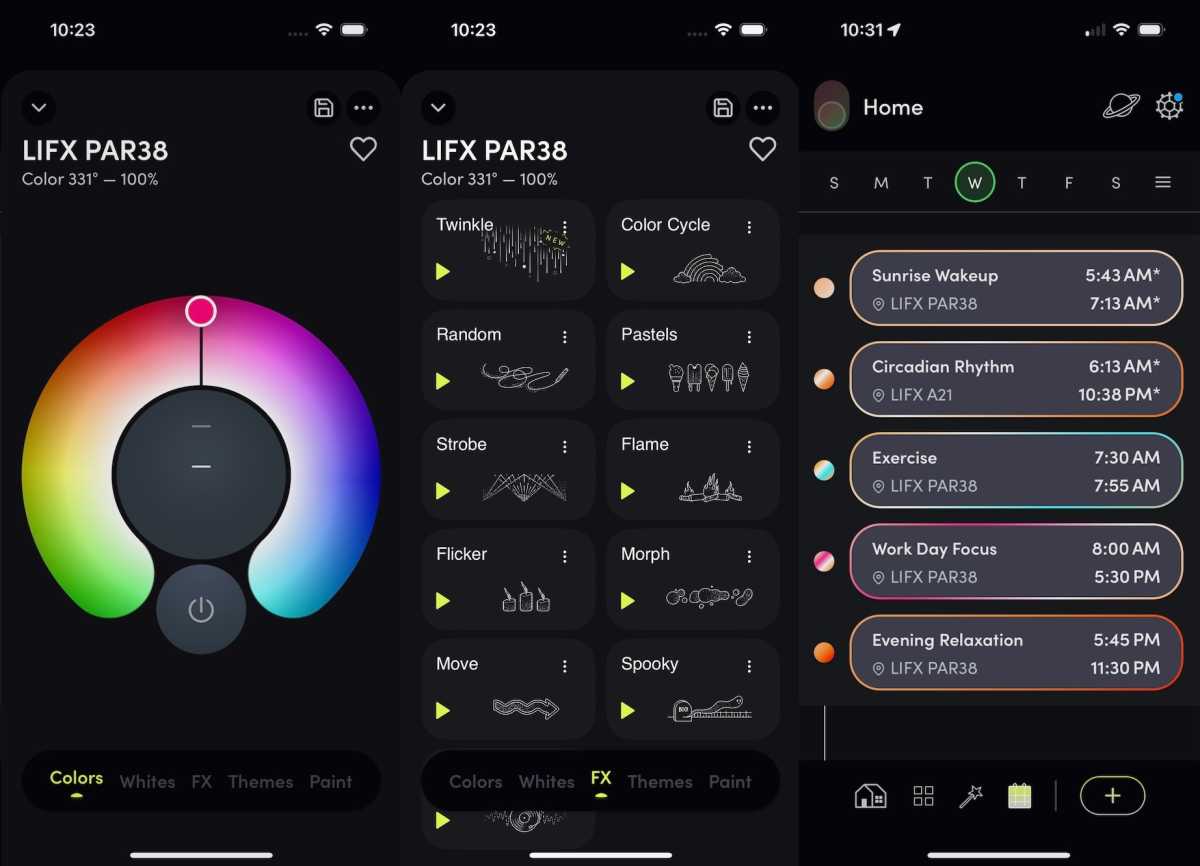 LIFX app screenshot