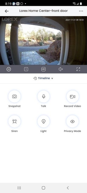 lorex smart home security center timeline