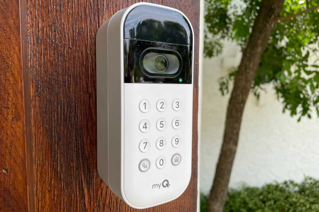 myQ Smart Garage Video Keypad installed