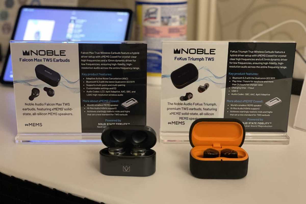 Noble earbuds with xMEMS chips