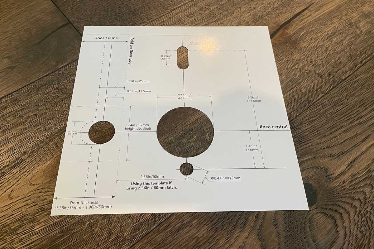 Proscenic L40 smart lock installation template