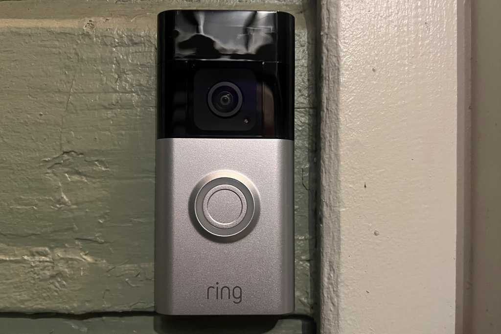 Ring Battery Doorbell Plus installed