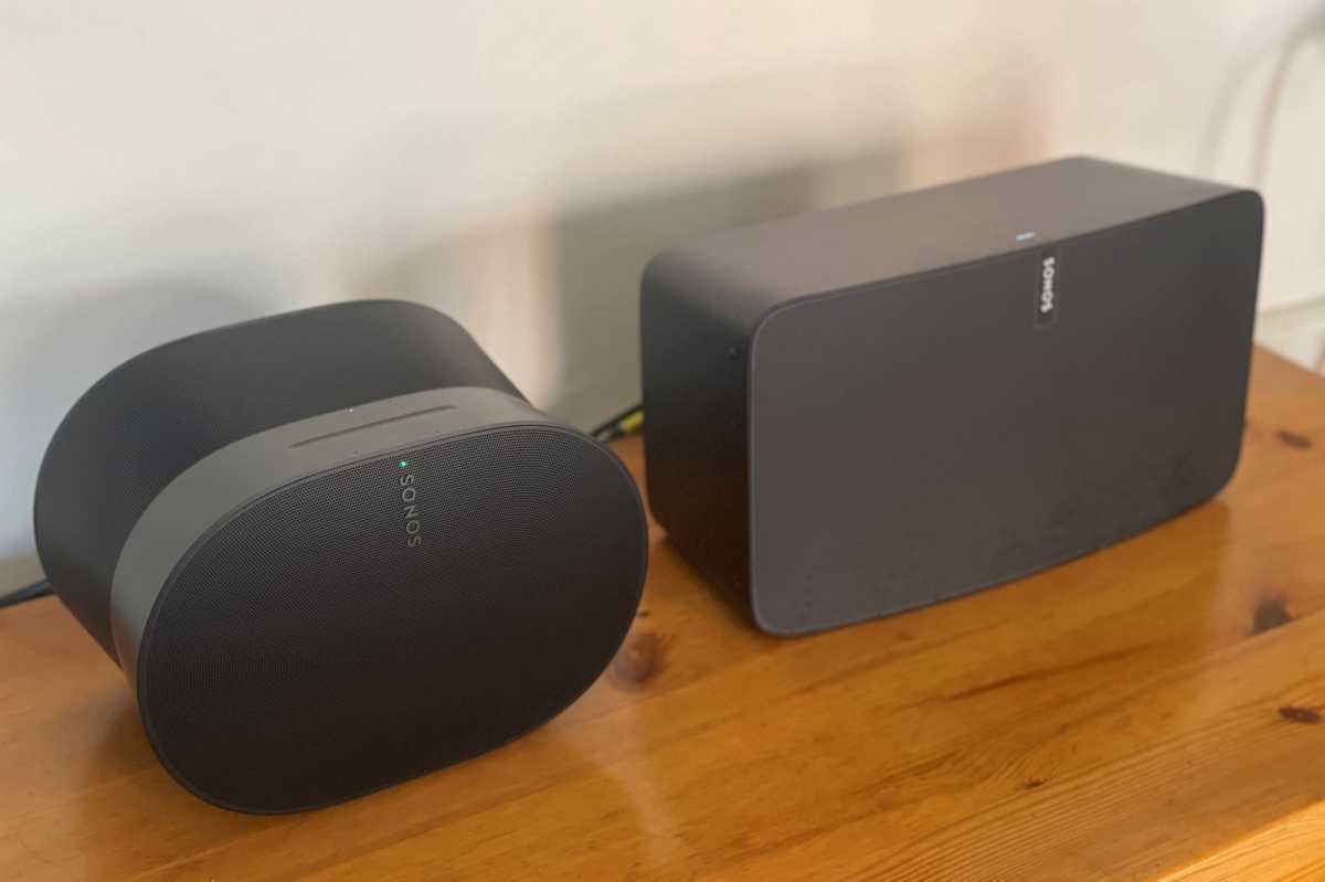 Sonos Era 300 compared to larger Sonos Five