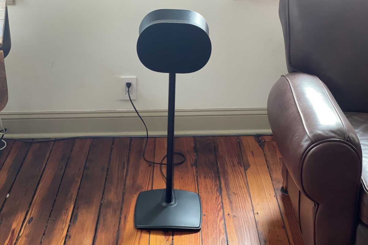 Sonos Era 300 on a Sanus stand